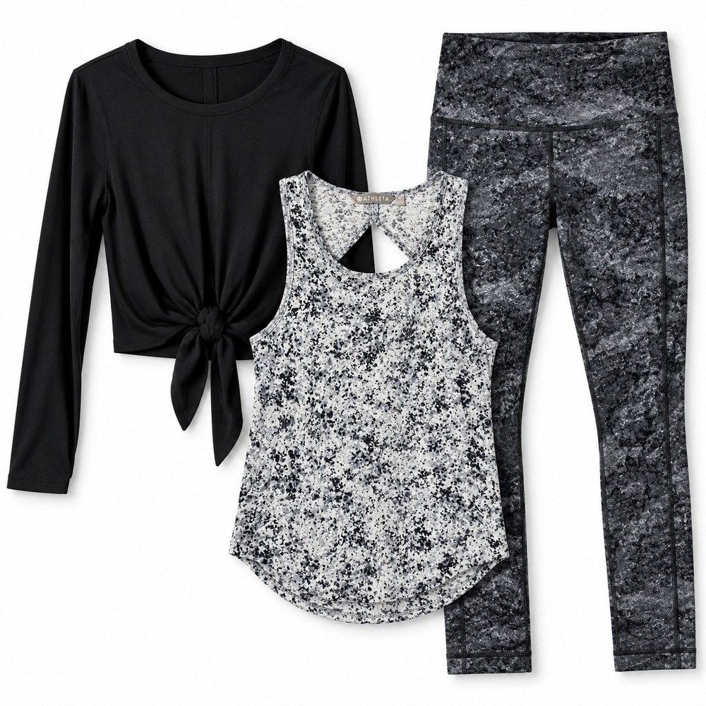 Lululemon Athleta Womens S 4 6 Athletic Lot Align Leggings Crop Tops 3 Piece